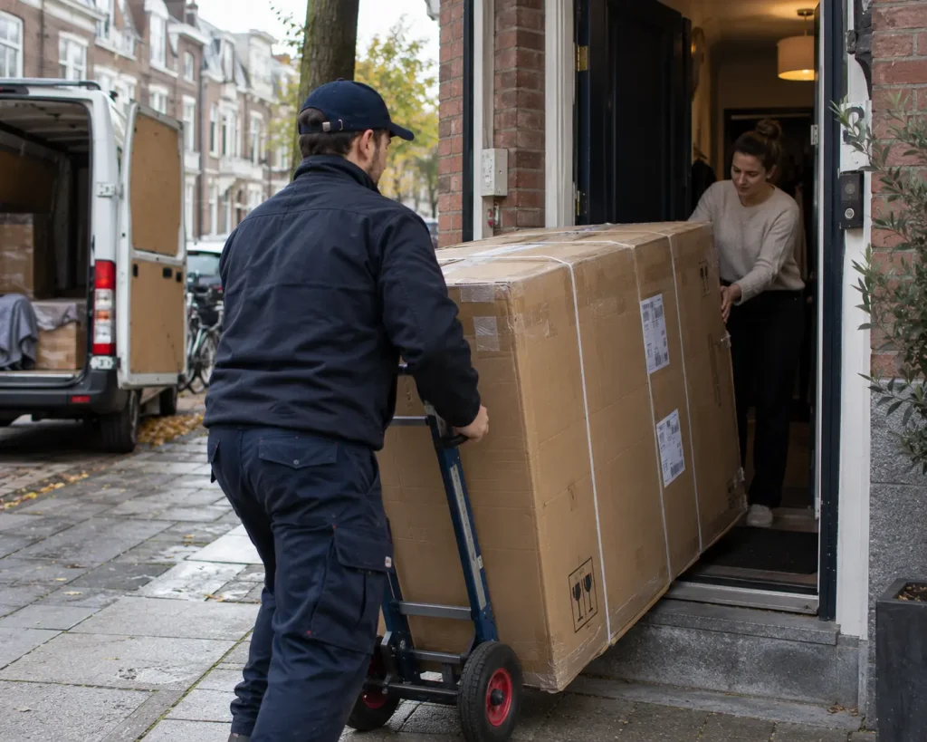 Groot pakket rechtstreeks bezorgd van deur tot deurGroot pakket rechtstreeks bezorgd van deur tot deur