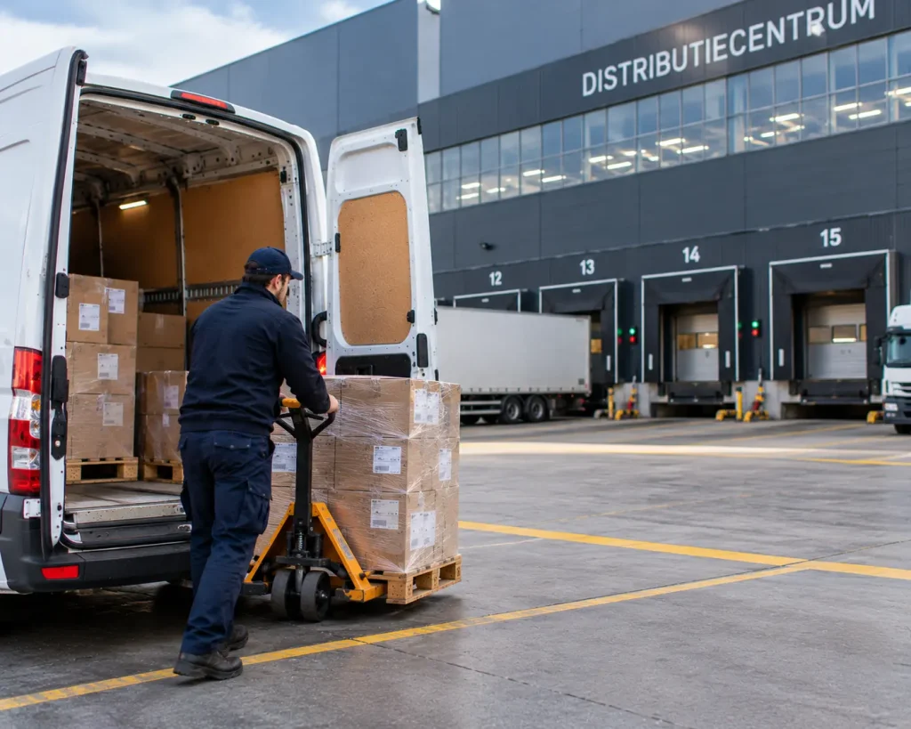 Koerier rijdt voorraad tussen locaties door heel Nederland